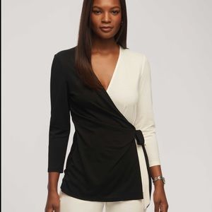 NWT Anne Klein Kasper Harmony Wrap top
